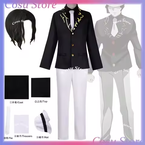 Kibutsuji Muzan Cosplay Anime Costume Wig for Role Play Halloween Party Carnival Outfits