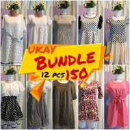 Ukay Bundle of 12 pcs Mixed Dresses from Korean Bale Ukay Ukay Bundle A