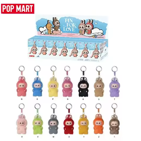 Genuine Pop Mart Labubu V4 The Monsters Pin For Love Blind Box Cute Keychain Christmas Gift for Teen