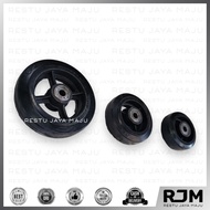 XP TOOL Heavy Duty Rubber Wheel 4 5 6 8" inch 085W Black Trolley Laker Bearing Lori Wheel rj