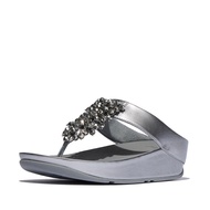 FitFlop RUMBA Iridescent Beaded Toe-Post Sandals - Silvereen (E4W-C91)