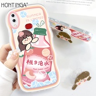 (ผู้ถือฟรี) เคส Hontinga สำหรับ Samsung Galaxy A13 5G 4G A12 5G A12 A11 A10S A10 Samsung เคส A12ใสใสเคสซิลิโคนนิ่มรูปหญิงสาวน่ารักเคสยางกันกระแทกแบบเต็มรูปแบบเคสโทรศัพท์เคสนิ่มสำหรับเด็กผู้หญิง