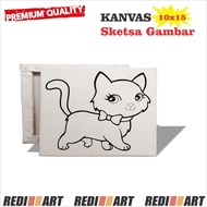 Kanvas Lukis Sketsa Gambar 10x15 cm