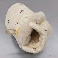 TEMU 1pc Small Animal Winter Warm Bedding Nest - Hamster & Mouse Habitat House With Soft Cage Access