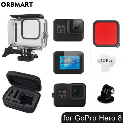 60m Waterproof Case for GoPro Hero 8 Black Underwater Dive Housing Protective Diving Cover Mount for