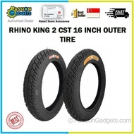 Rhino King 2 16inch x 2.50 CST Outer Tire Tyre for Ebike Electric Scooter High Quality Thickened Stab-proof Material Sco
