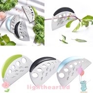 LIGHTHEARTED Herb Cutter Stripper, Multifunctional Stainless Steel Vanilla Vegetable Greens Leaf Rem