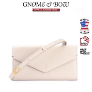 GNOME & BOW Envelope Flap Cash Coin Long Wallet Crossbody Sling Bag Women