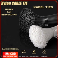 PUTIH HITAM Cable ties 2.5x200mm Color White/Black 1PACK Contains 100pcs
