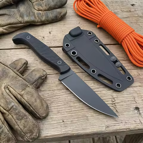 Practical Outdoor Fixed Blade Camping Exploration Pocket Knife 8Cr13Mov Blade Cutting Tools Nylon Fi
