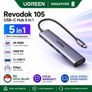 UGREEN USB C Hub, 5in1 HUB 4K30Hz HDMI, 100W Power Delivery, 3 USB A Data Ports, USB C Hub Multiport