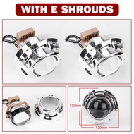 Bi LED Projector Headlight Laser 3.0 Inch Lenses High Low Light For Hella 3R 6000K Diode Angel Eyes 