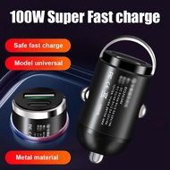 PARKHOR Car Charger 100W Quick Charger USB Type-C Dual Port 12-24V Car Charger/ Fast Charging USB C 