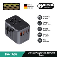 AUKEY Universal 35W Travel Adapter PA-TA07-BK Type C 4 In 1 EU US UK