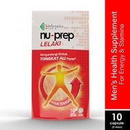 Biotropics Nu-Prep / Nu Prep Lelaki 10's (Exp: May 2026) Tongkat Ali 100mg