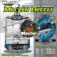 Stiker Decal Variasi Sangkar Burung Murai Batu Motif GRANDONG SF Custom Laminasi Anti Air dan Anti p