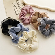 Candy Color Thin Chiffon Hair Band Rubber Band Scrunchie Hair Elastic Band Hair Tie Woman Elastic Ba
