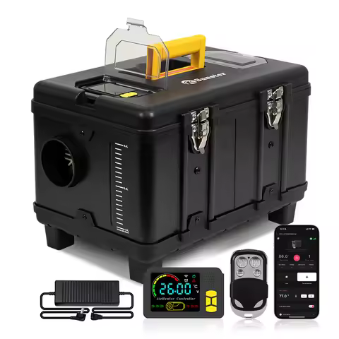 TB10 8KW Diesel Air Heater 12V/24V/220V Parking Heater Night Heater With LCD/Adapter/Ventilation Mod