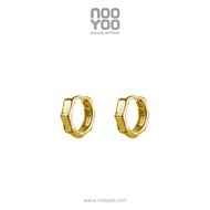 NooYoo ต่างหูสำหรับผิวแพ้ง่าย CoCr NF Huggies BAMBOO (สีขาว/สีทอง)