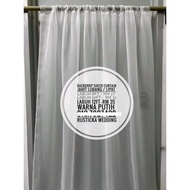 Kain Backdrop Pelamin Sheer Curtain Kain Sheer Transparent See through Plush Meter Wedding Backdrop 