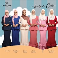 HIMAYYA Baju Kurung Dewasa Orked Cream Cheese Pink Pie Coral Brownies Red Cherry Cookies Royal Blue 