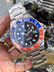 行貨 瑞士機芯 瑞士製造 STEINHART AUTOMATICE WATCH Ocean One GMT BLUE-RED. 2 Ceramic 103-1099 紅藍百事陶瓷圈