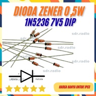 7.5v Diode Zener 0.5w Diode 7v5 1/2 w 7.5v 1/2w 7.5 v 0.5 w DIP