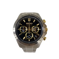 SEIKO mens watches Chronograph quartz wrist watch analogues stainless BLK SLV 8T63-00D0 Direct from 