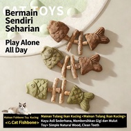 Cat Toy Fish Bones Mutian Polygonum Molar Stick Simulation Fish Teeth Cleaning Stick Self-Happy Toy 