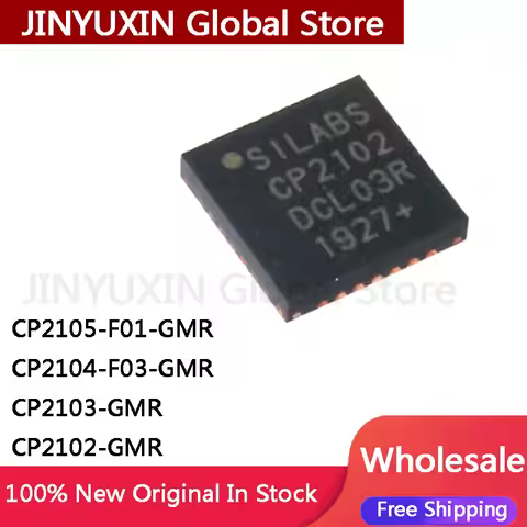 2Pcs CP2102 CP2102-GMR CP2103-GMR CP2103 CP2104-F03-GMR CP2104 CP2105-F01-GMR CP2105 QFN Serial Chip