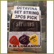 ☸ ☌ ⊙ BANDURIA OCTAVINA LAUD SET STRING W/ 3 pcs pick