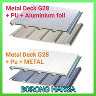 Metal Deck G28 + Pu + Aluminium foil OR METAL(Custom Size)
