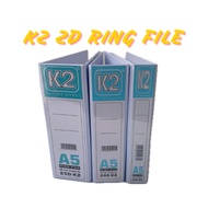EMI-FILE A5 2D RING FILE 25MM/40MM/50MM /WHITE FILE/PVC COVER FILE
