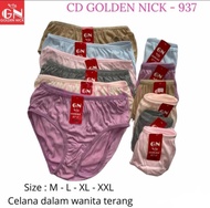 Grosir 12 pcs | GN 937 | GN 939 | CD Golden Nick | Celana Dalam Wanita - 939- CD Gelap