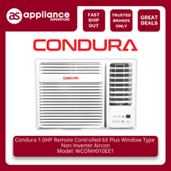 Condura 1.0HP Remote Controlled 6X Plus Window Type Non Inverter Aircon WCONH010EE1