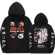 Japanese Anime Attack on Titan Eren Jaeger Print Hoodie Long Sleeves Male Manga Hoodies Men Women Oversized Sweatshirt Pullover XS-4XL