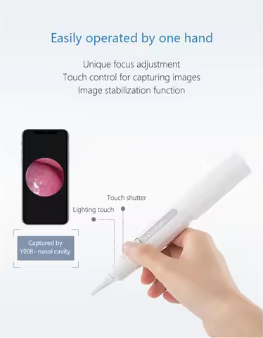 Supereyes Y008 2MP 1080P 1-500X USB/WIFI Visual EarPick Endoscope Otoscope Cleaner Digital Microscop