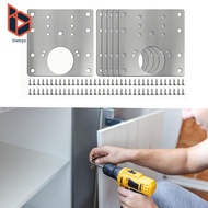 blesiya 6x Cabinet Hinge Repair Plate Door Hinge Repair Kit for Locker Door Drawer