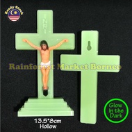 RMC6078 Luminous Crucifix Cross 🇲🇾 Standing Statue Table Top Glow in the Dark Wall Deco Jesus Yesus 