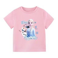 2025 New Arrival Summer Baby  Girls Tops Short Sleeve O-neck Kids Clothing Print Tshirts Children Co