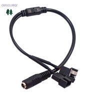 [GrandLarge] DC 5521 to 4Pin PWM 4 Pin 2 Wayputer PC Router Fan Power Adapter Cable 12V MY