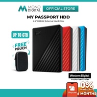 Western Digital My Passport 1TB/2TB/4TB/5TB/6TB External Hard Disk USB 3.2 Portable HDD for Laptop P