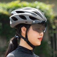 洛克兄弟（ROCKBROS）骑行头盔山地公路自行车头盔男女带风镜一体成型炫彩安全帽