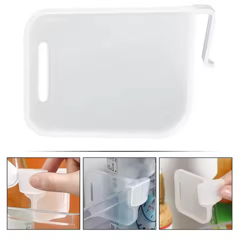 4-24Pcs White Refrigerator Shelf Divider Adjustable Plastic Fridge Bin Partition Kitchen Organizer F