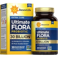 Renew Life Extra Care Digestive Probiotic Capsules, Daily Supplement Supports Immune, Digestive and 