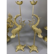 Pair of bronze altar cranes in many sizes 36,42,52cm