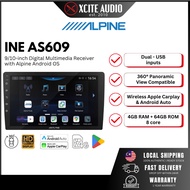 ALPINE INE AS609 - 9/10-inch Digital Multimedia Receiver with Apple Carplay/ Android Auto