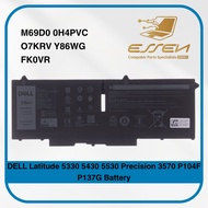 Dell M69D0 0H4PVC O7KRV Y86WG FK0VR for Latitude 5330 5430 5530 Precision 3570 P104F P137G Battery