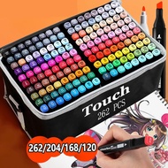 Trending Now 262/204/168/120/100/12 Colors Oily Art Marker Pen Set For Draw Double Headed Based Mark