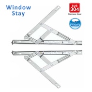 DSMAJU Heavy Duty SUS 304 Stainless Steel Window Stay 8" / 12" Aluminium Glass Window Friction Set